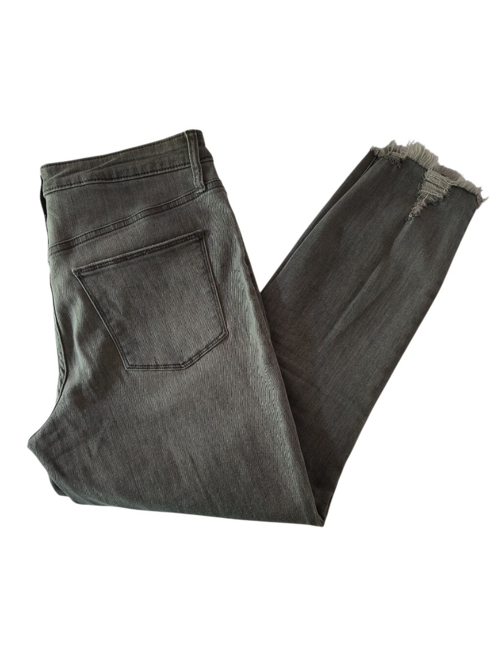 Universal Thread Gray Cropped High Rise Skinny Jeans  with Raw Hem Size 8